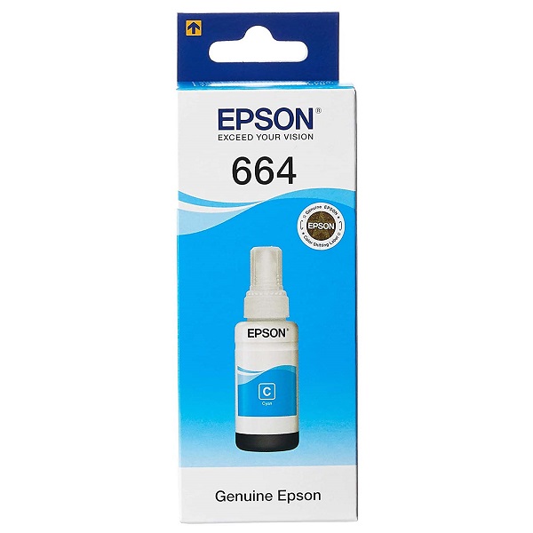 Epson 664 Cyan Ink Bottle - (T6642 Ecotank)